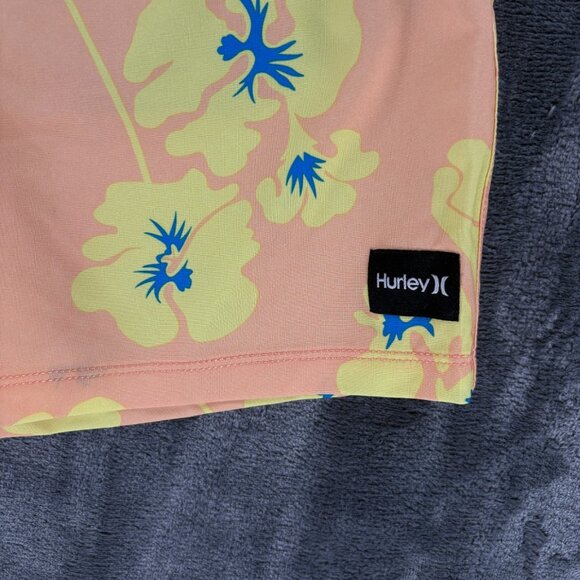 Hurley Cannonball Volley Shorts Men XL Tie Dye Floral 17" Hawaii Swim Trunks NWT - Picture 4 of 11